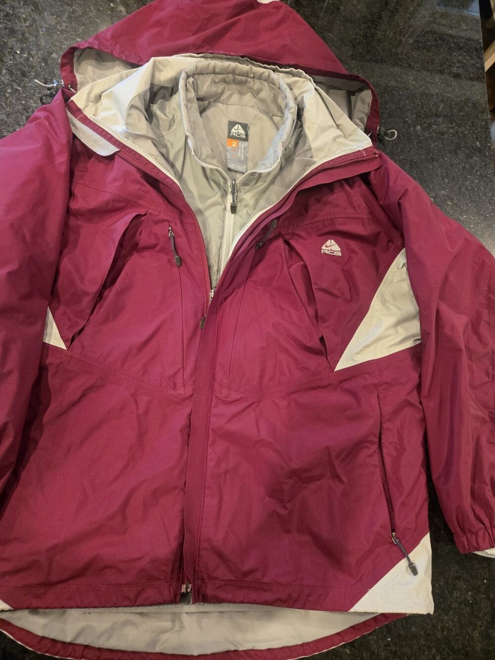 Vintage Nike ACG Winter Ski Jacket Layer 2+3 Red Mens Large